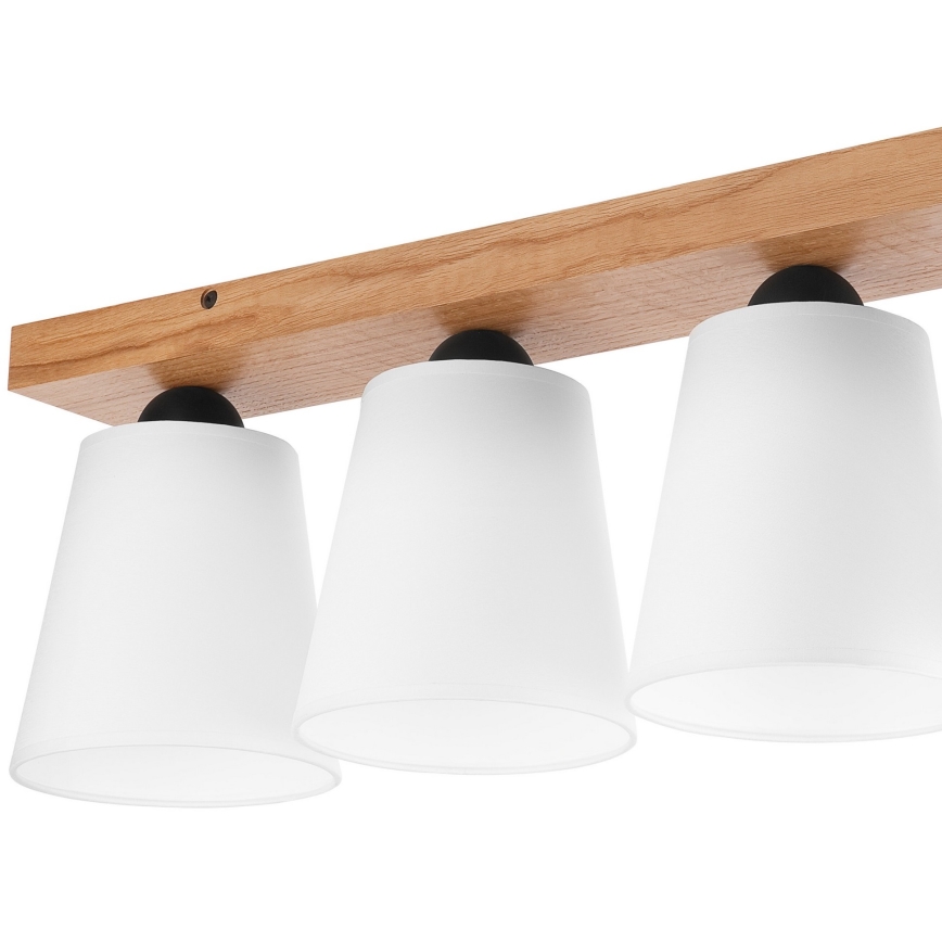 Lampadario a plafone LULA 4xE27/60W/230V quercia