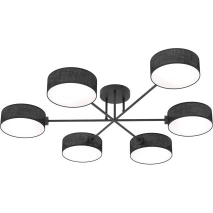 Lampadario a plafone MAGA 6xE14/10W/230V, nero