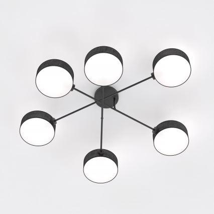 Lampadario a plafone MAGA 6xE14/10W/230V, nero