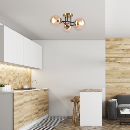 Lampadario a plafone MALENA 3xE14/5W/230V beige