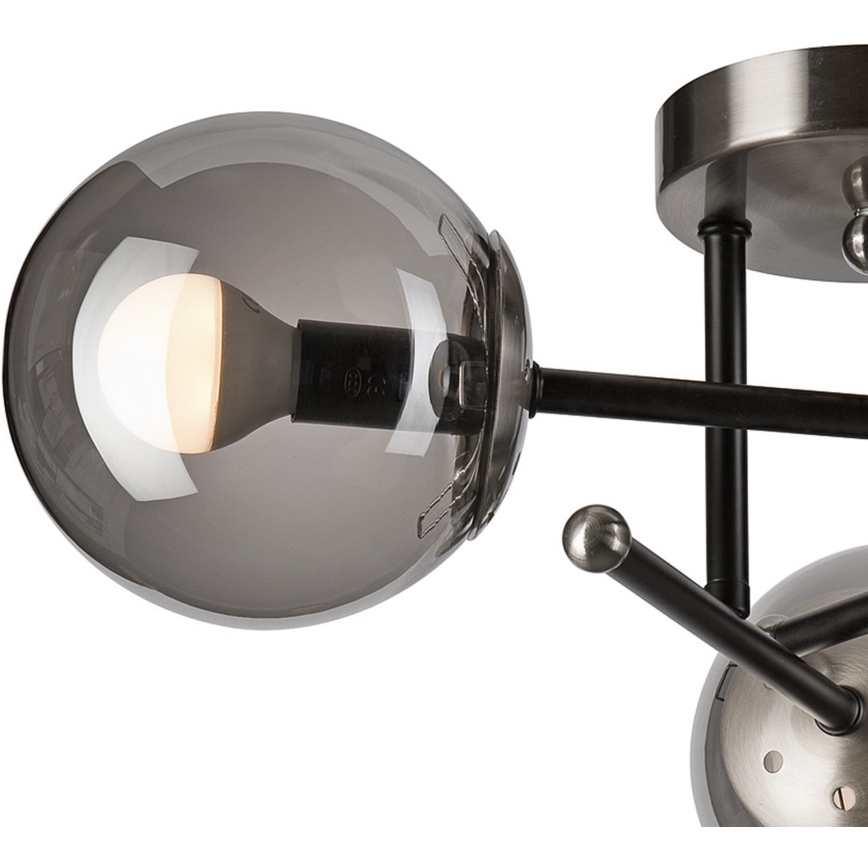 Lampadario a plafone MALENA 3xE14/5W/230V nero/grigio