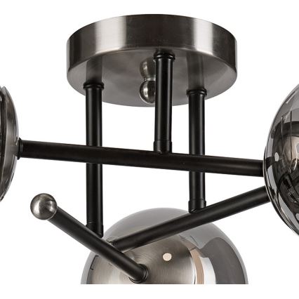 Lampadario a plafone MALENA 3xE14/5W/230V nero/grigio