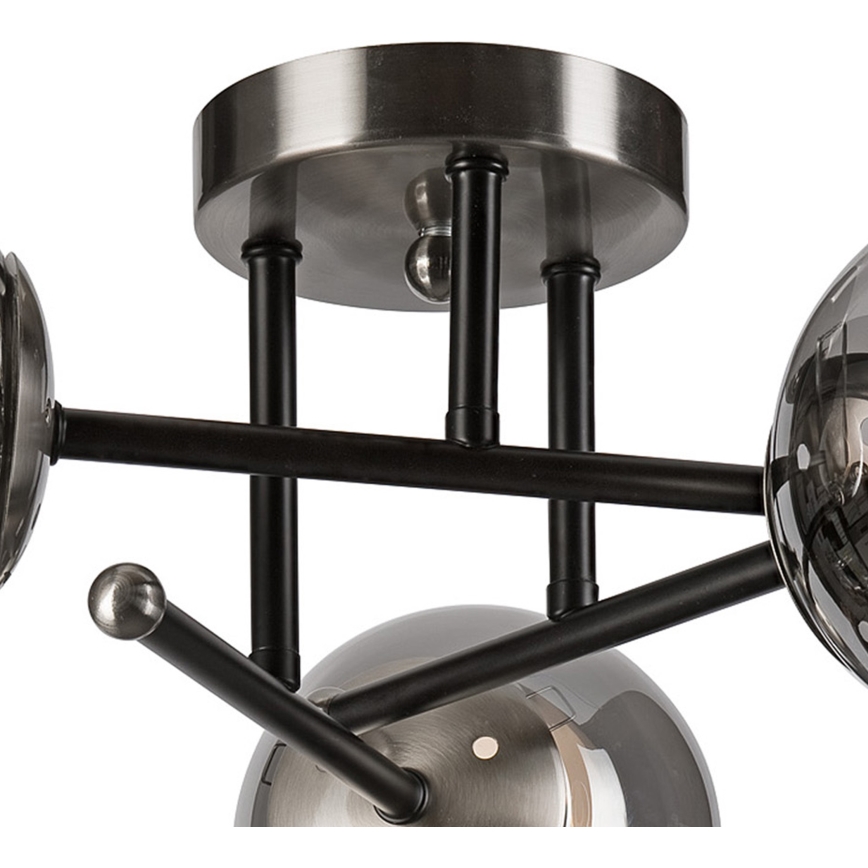 Lampadario a plafone MALENA 3xE14/5W/230V nero/grigio