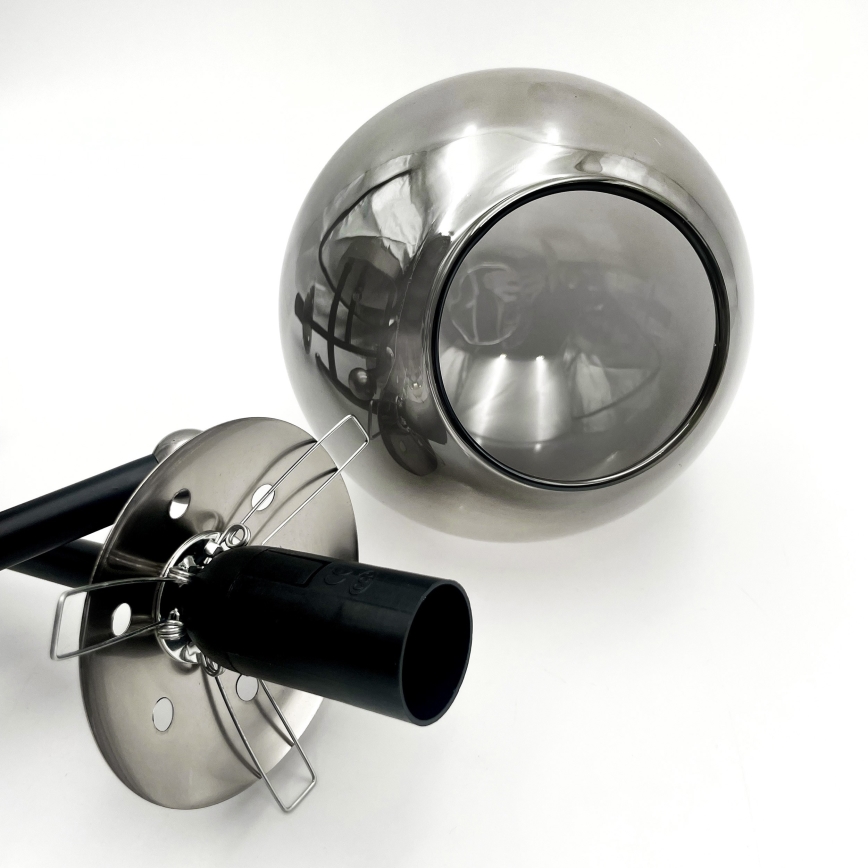 Lampadario a plafone MALENA 3xE14/5W/230V nero/grigio