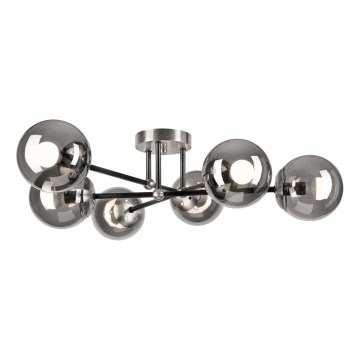 Lampadario a plafone MALENA 6xE14/5W/230V cromo opaco/fumé