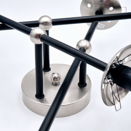 Lampadario a plafone MALENA 6xE14/5W/230V cromo opaco/fumé
