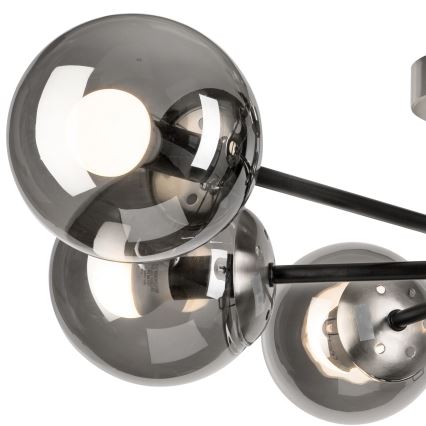 Lampadario a plafone MALENA 6xE14/5W/230V cromo opaco/fumé