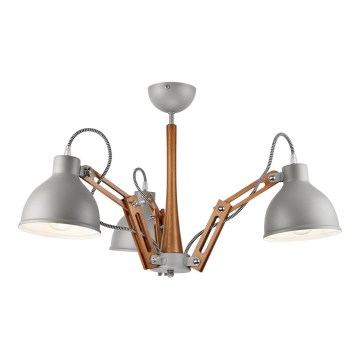 Lampadario a plafone MARCELLO 3xE27/60W/230V faggio