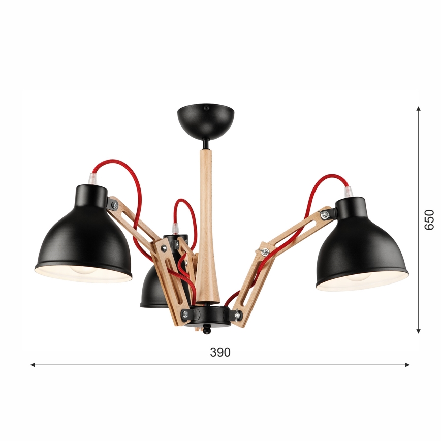 Lampadario a plafone MARCELLO 3xE27/60W/230V