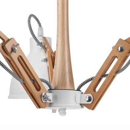 Lampadario a plafone MARCELLO 3xE27/60W/230V faggio