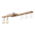Lampadario a plafone MATTE 2xE27/15W/230V + 3xG9/5W/230V bianco/quercia