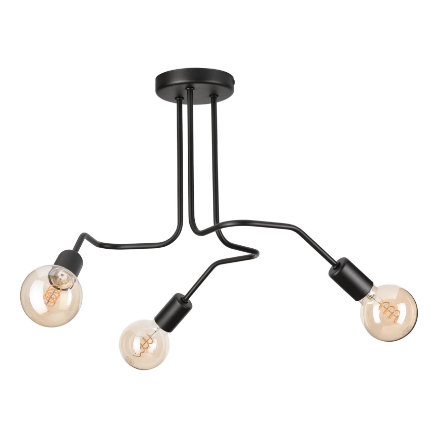 Lampadario a plafone MATYLDA 3xE27/60W/230V nero