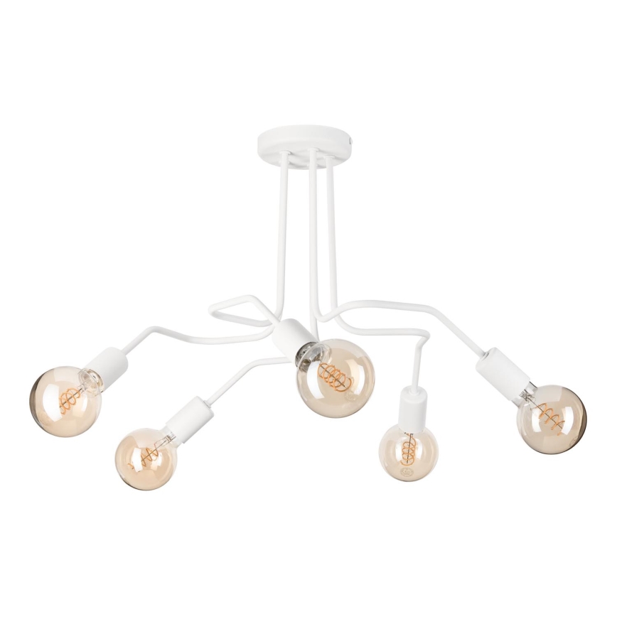 Lampadario a plafone MATYLDA 5xE27/60W/230V bianco