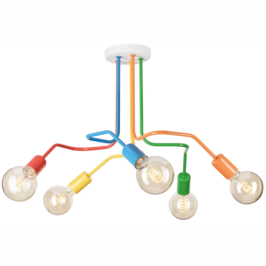 Lampadario a plafone MATYLDA 5xE27/60W/230V colorato
