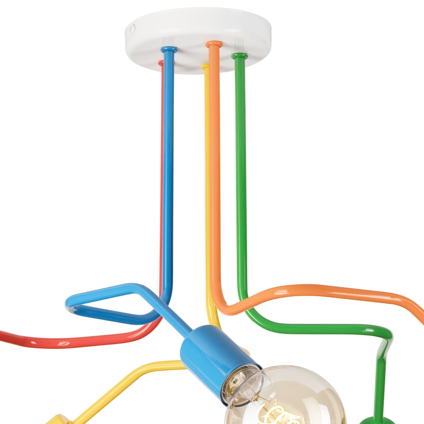 Lampadario a plafone MATYLDA 5xE27/60W/230V colorato
