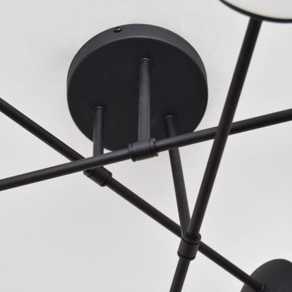 Lampadario a plafone MOON 6xE27/15W/230V nero