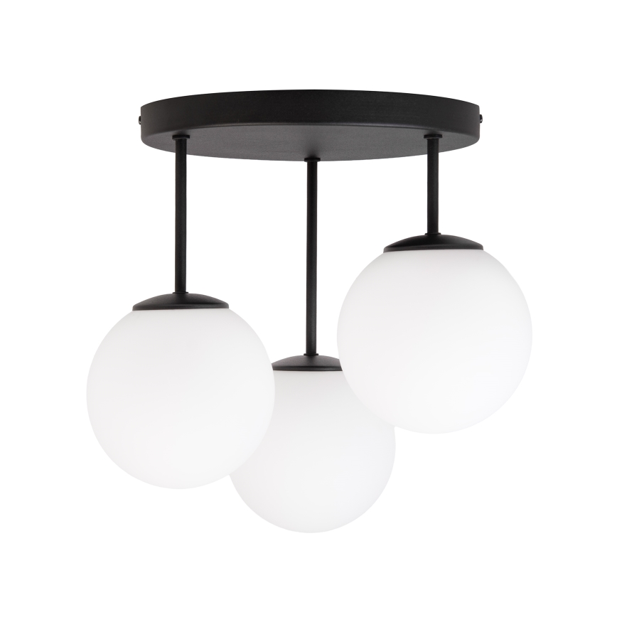 Lampadario a plafone MOONLIGHT 3xE27/15W/230V nero