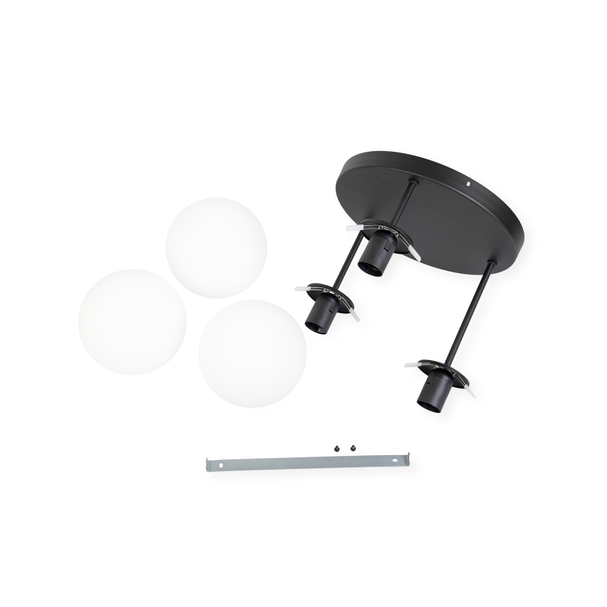 Lampadario a plafone MOONLIGHT 3xE27/15W/230V nero