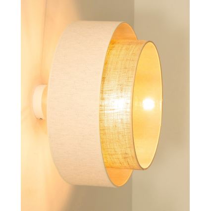 Lampadario a plafone NATIA 1xE27/60W/230V Ø 45 cm bianco/marrone