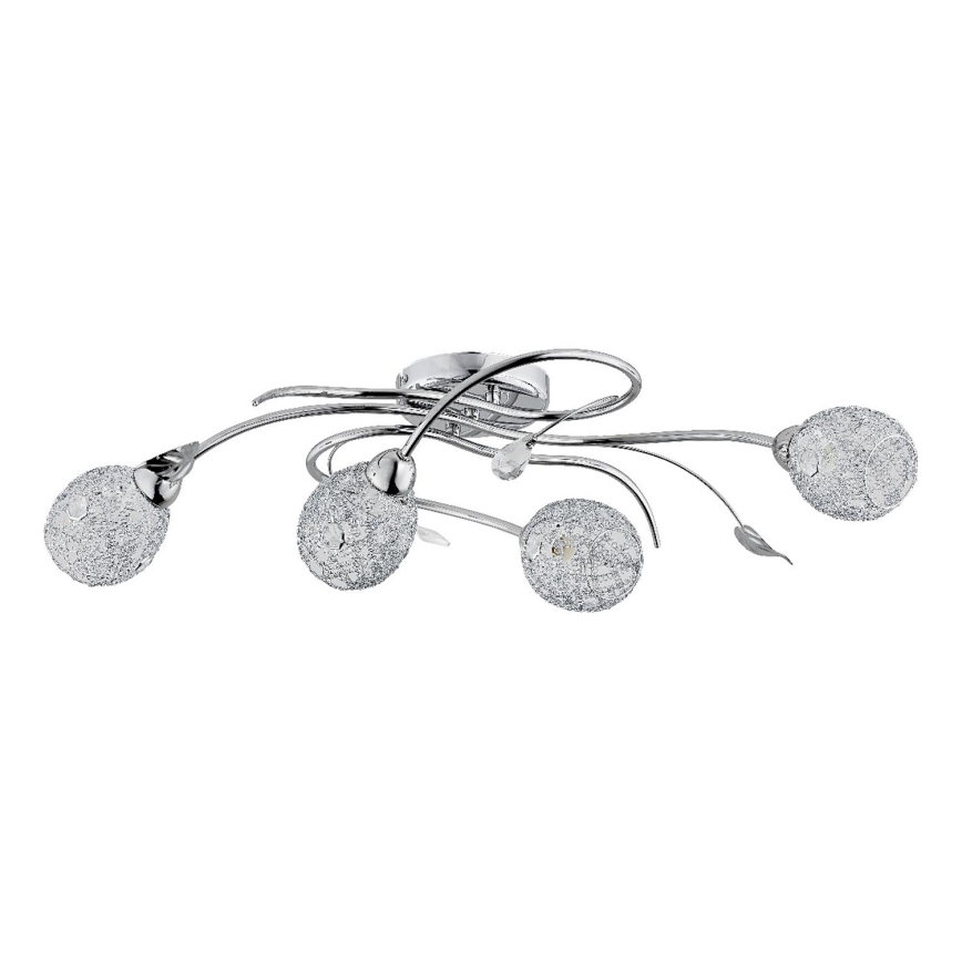 Lampadario a plafone ORLEAN 4xE14/10W/230V cromo lucido