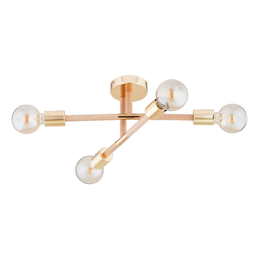 Lampadario a plafone OTELLO 4xE27/15W/230V oro/beige