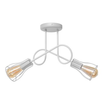 Lampadario a plafone OXFORD 2xE27/15W/230V bianco