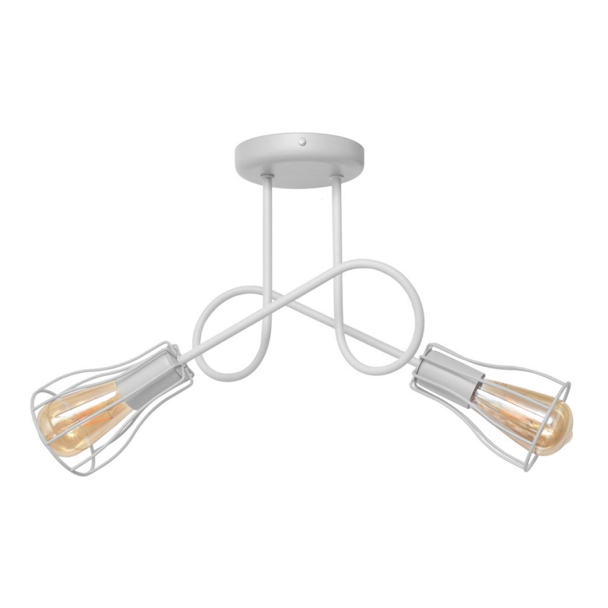 Lampadario a plafone OXFORD 2xE27/15W/230V bianco