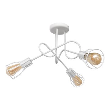 Lampadario a plafone OXFORD 3xE27/15W/230V bianco