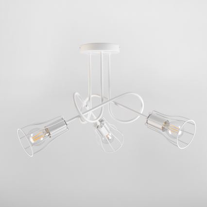 Lampadario a plafone OXFORD 3xE27/15W/230V bianco