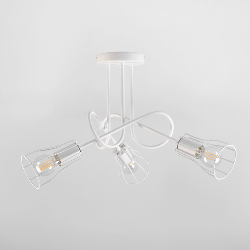 Lampadario a plafone OXFORD 3xE27/15W/230V bianco