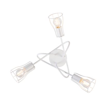 Lampadario a plafone OXFORD 3xE27/15W/230V bianco