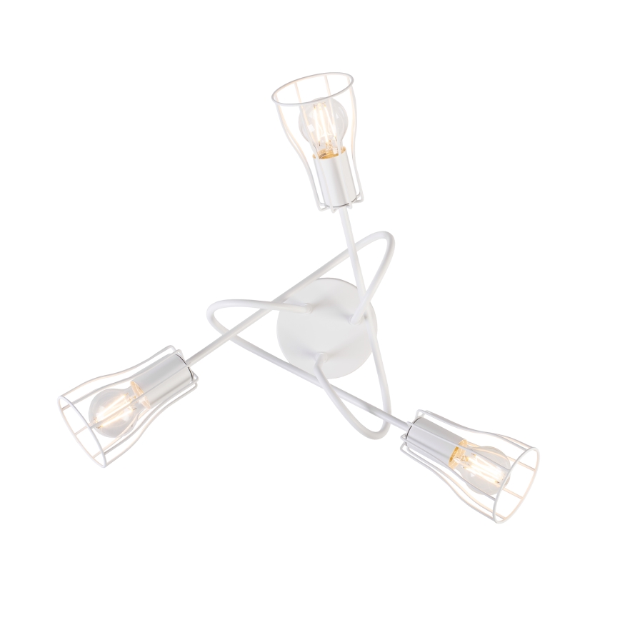 Lampadario a plafone OXFORD 3xE27/15W/230V bianco