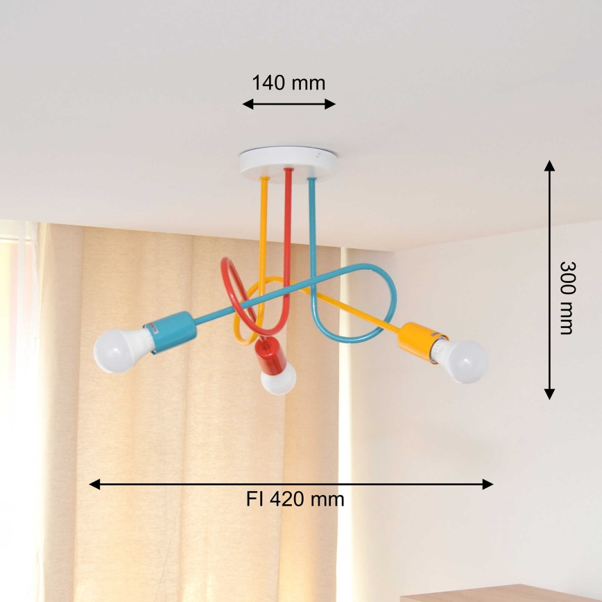 Lampadario a plafone OXFORD 3xE27/15W/230V
