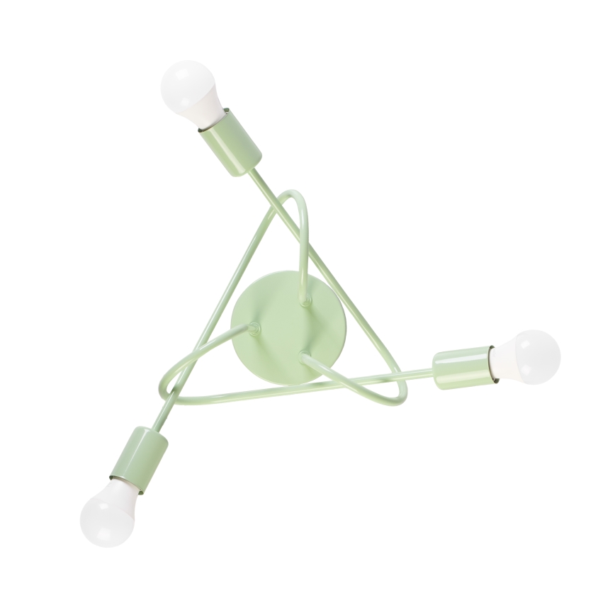 Lampadario a plafone OXFORD 3xE27/15W/230V verde