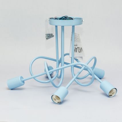 Lampadario a plafone OXFORD 5xE27/15W/230V blu