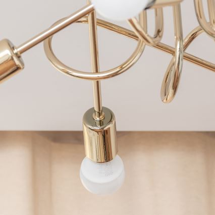 Lampadario a plafone OXFORD 5xE27/15W/230V, finitura dorata