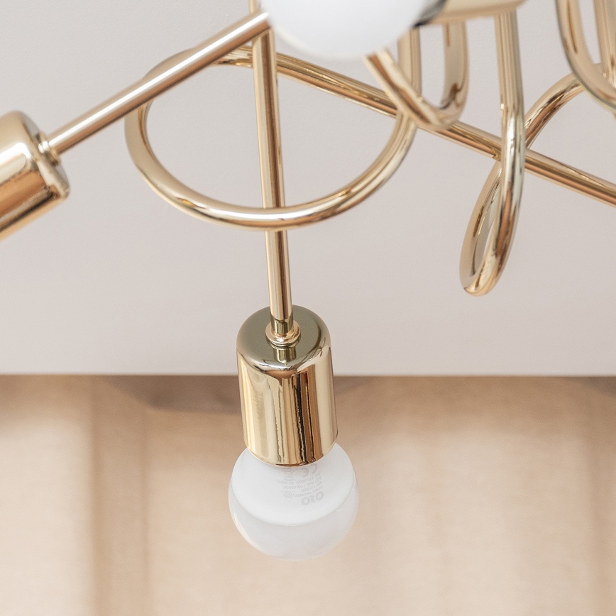 Lampadario a plafone OXFORD 5xE27/15W/230V, finitura dorata