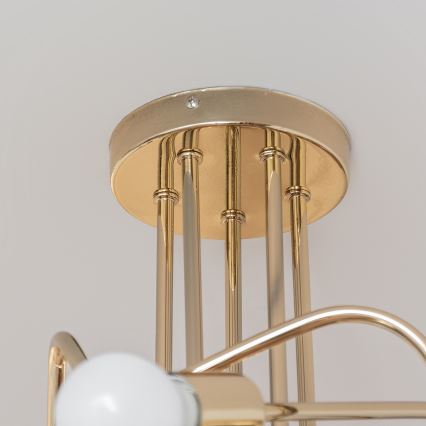 Lampadario a plafone OXFORD 5xE27/15W/230V, finitura dorata