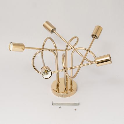 Lampadario a plafone OXFORD 5xE27/15W/230V, finitura dorata