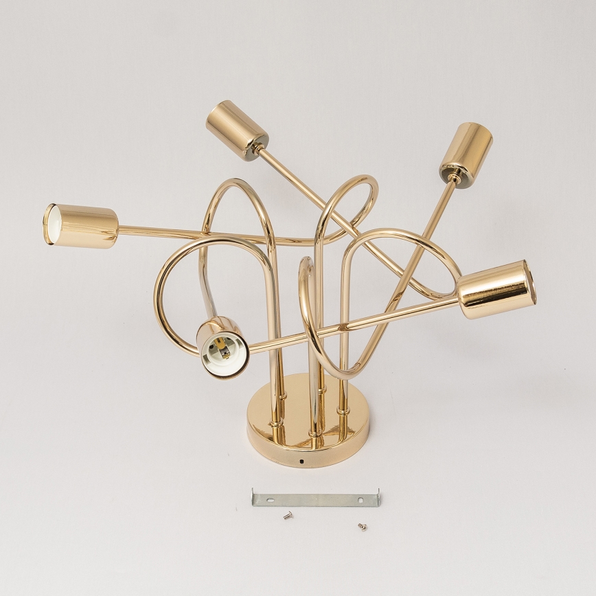 Lampadario a plafone OXFORD 5xE27/15W/230V, finitura dorata