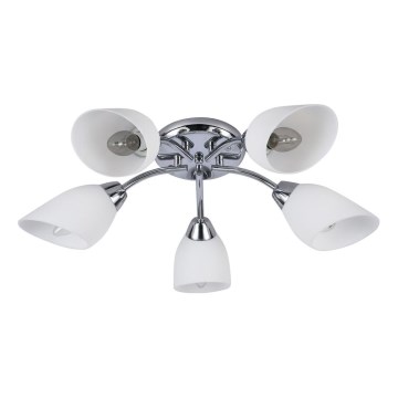 Lampadario a plafone PORTOS 5xE14/10W/230V cromo lucido