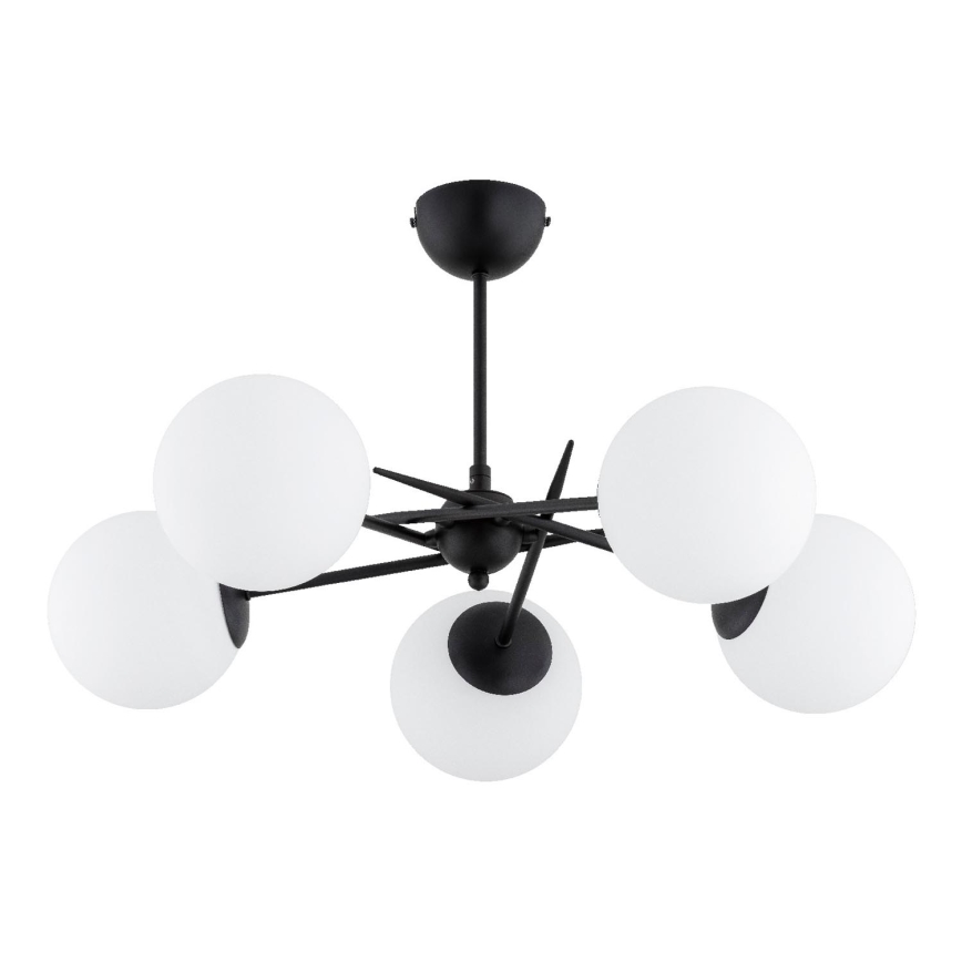 Lampadario a plafone PRIMERY 5xE14/10W/230V nero