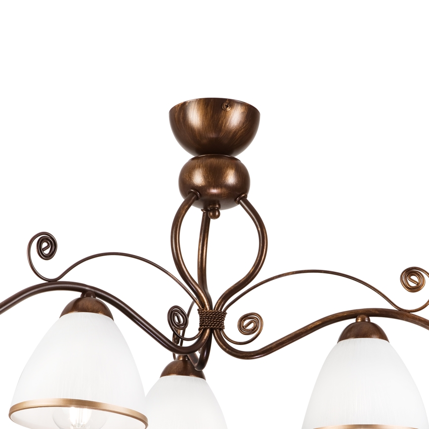 Lampadario a plafone RETRO 3xE27/60W/230V patina di bronzo