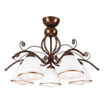 Lampadario a plafone RETRO 5xE27/60W/230V patina di bronzo