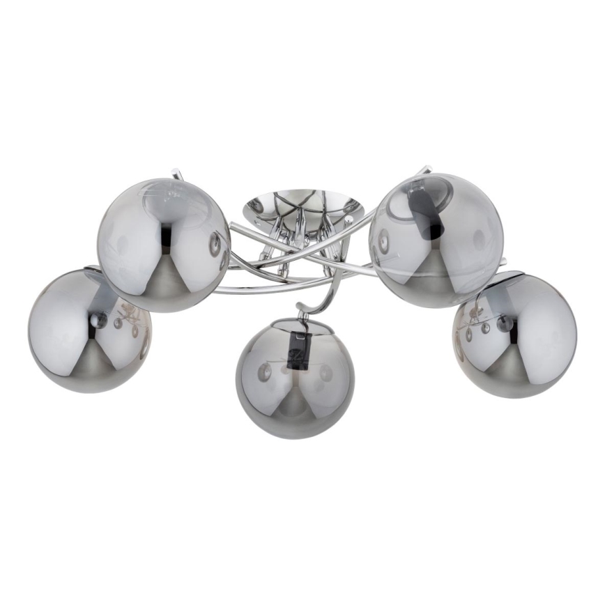 Lampadario a plafone SAVI 5xE14/10W/230V cromo lucido