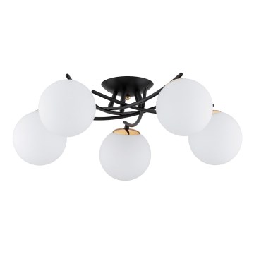 Lampadario a plafone SAVI 5xE14/10W/230V nero/oro