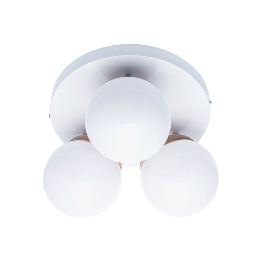 Lampadario a plafone SFERA WOOD 3xE14/40W/230V