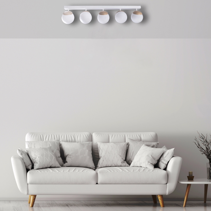 Lampadario a plafone SFERA WOOD 5xE14/40W/230V