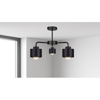 Lampadario a plafone SIMPLY BLACK 3xE27/60W/230V