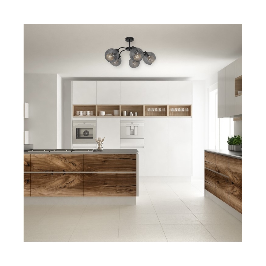Lampadario a plafone SOFIA 5xE27/60W/230V nero